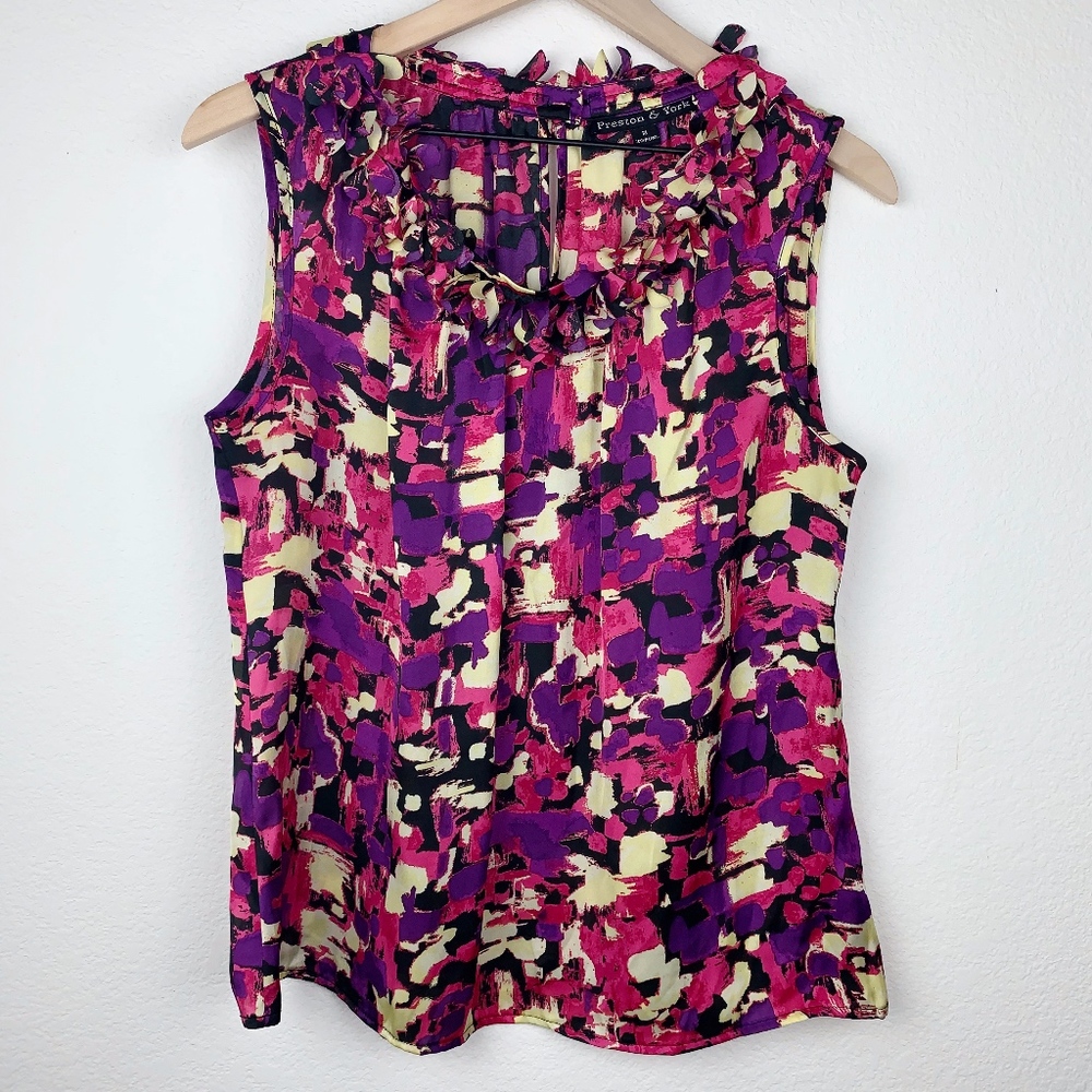 Preston & York Blouse With Ruffled Collar